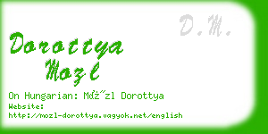 dorottya mozl business card